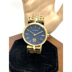Tory Burch Women's Watch TBW2043 Kira Quartz Blue Dial Gold Stainless Steel 30mm